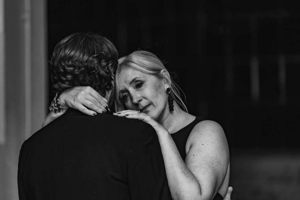 Tender mother son first dance moment